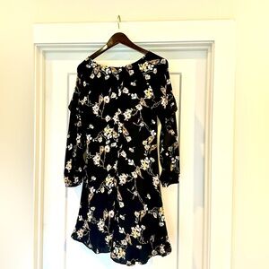Women’s black floral dress